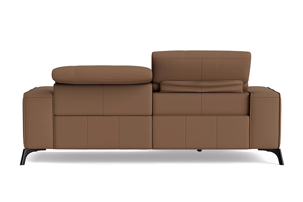 Valencia Esther Top Grain Leather Loveseat Sofa, Brown