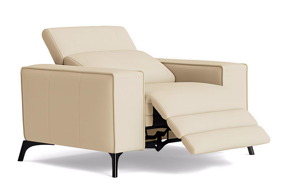 Valencia Esther Top Grain Leather Recliner Seat, Beige