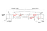 Esther Leather Corner Recliner Sectional Sofa
