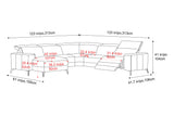 Esther Leather Corner Recliner Sectional Sofa