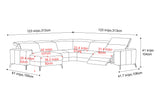 Esther Leather Corner Recliner Sectional Sofa
