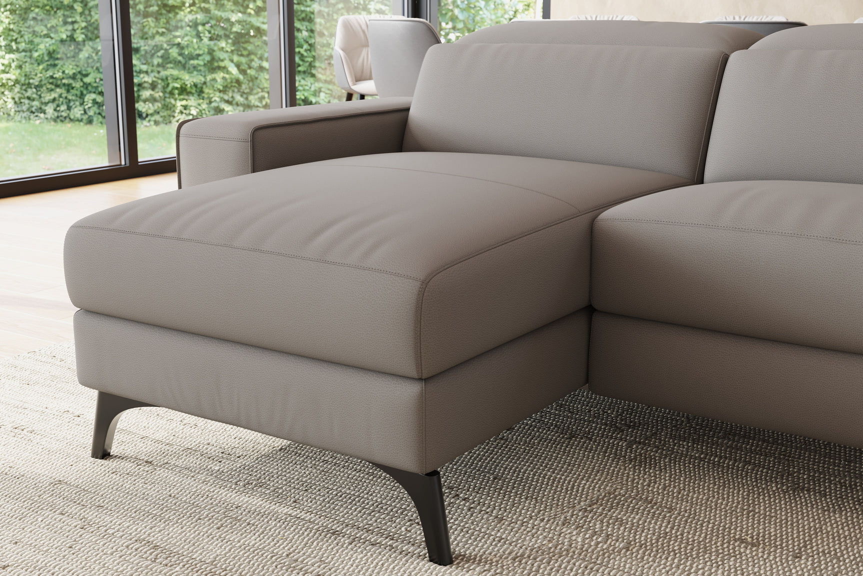 Esther Leather Corner Recliner Sectional Sofa