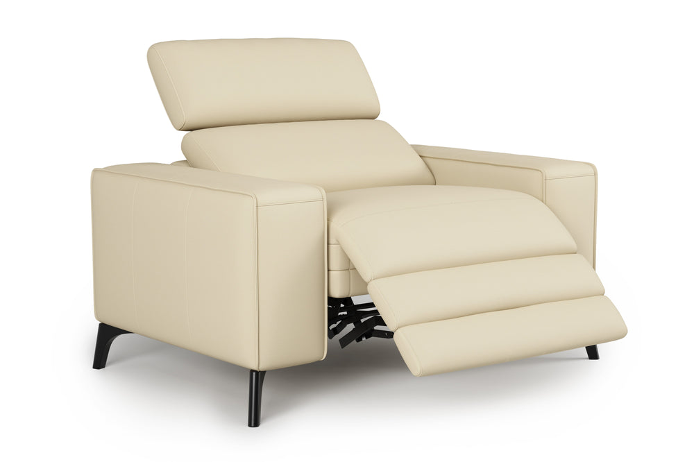 Valencia Esther Top Grain Leather Recliner Seat, Beige