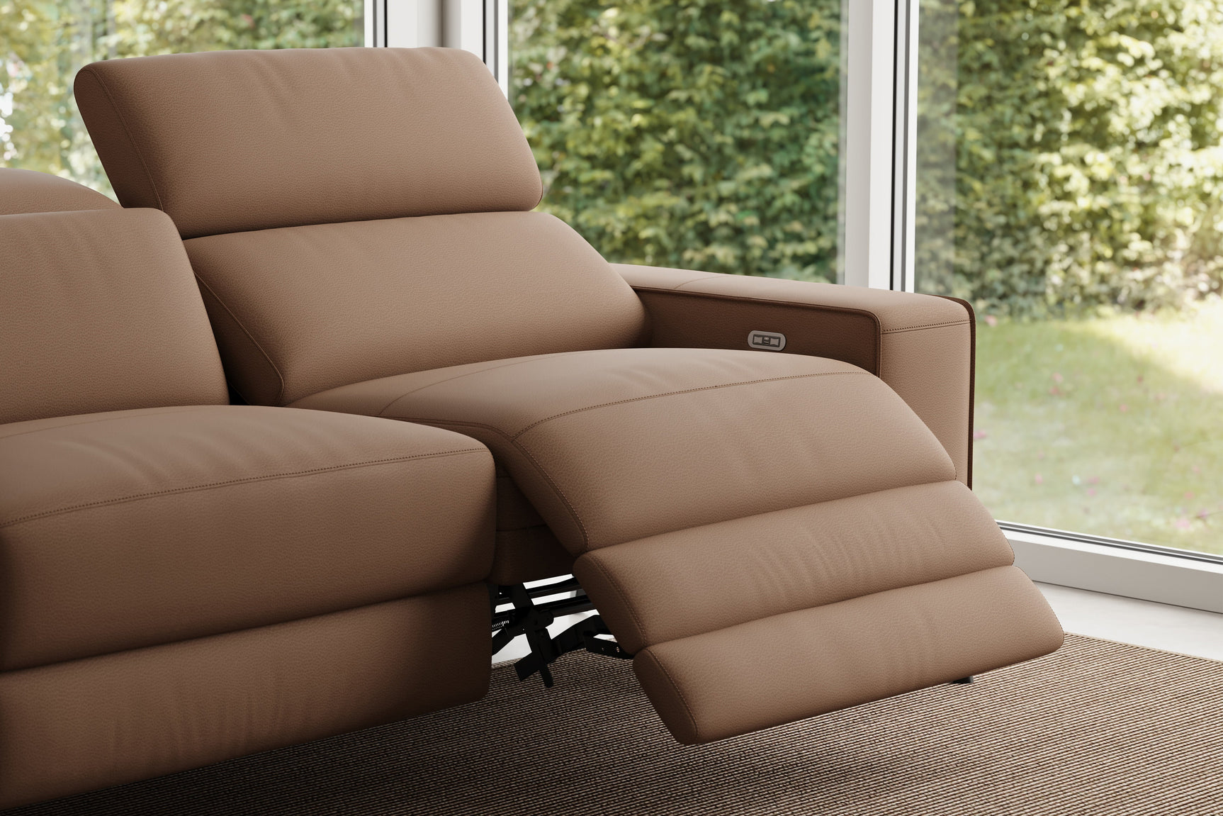 Esther Leather Dual Recliner Sofa