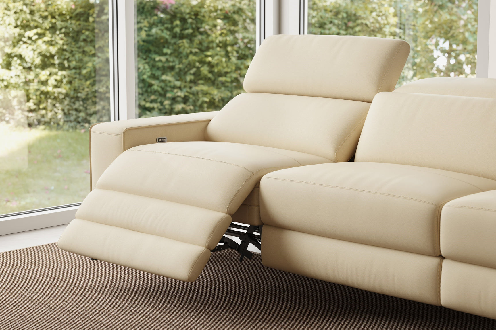 Esther Leather Recliner Sectional Sofa