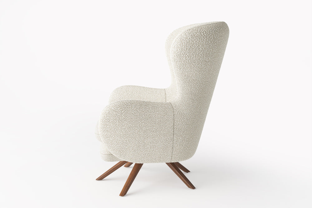 Valencia Evelyn Polyester Fabric Swivel Accent Chair, Beige