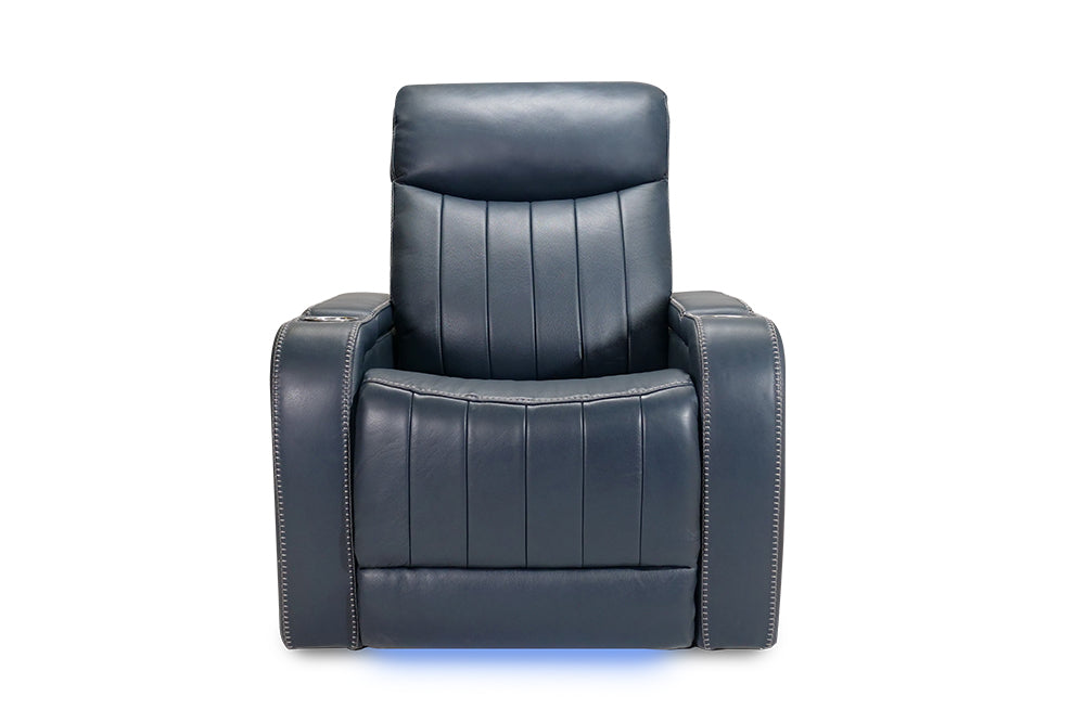 Glasgow Leather Recliner Grey