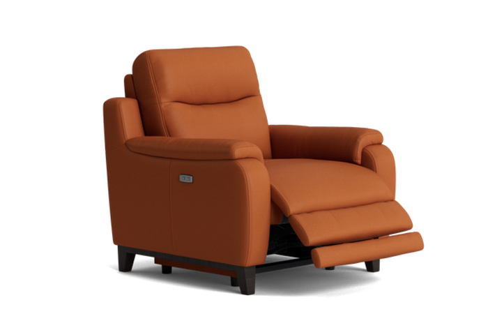 Valencia George Top Grain Leather Recliner Seat, Cognac