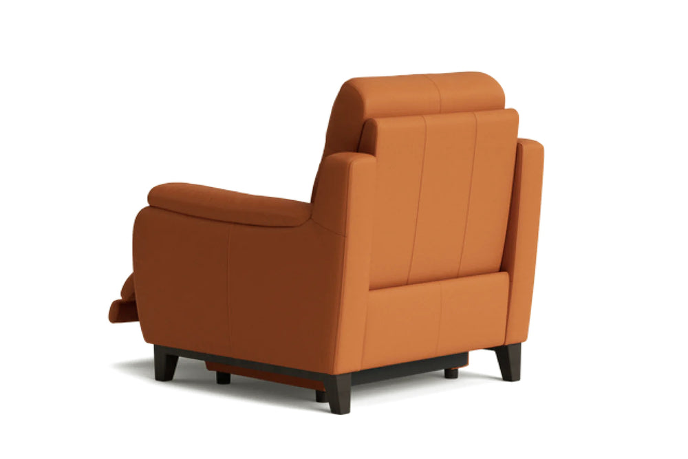 Valencia George Top Grain Leather Recliner Seat, Cognac