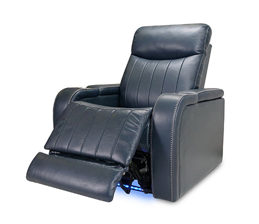 Glasgow Leather Recliner Grey