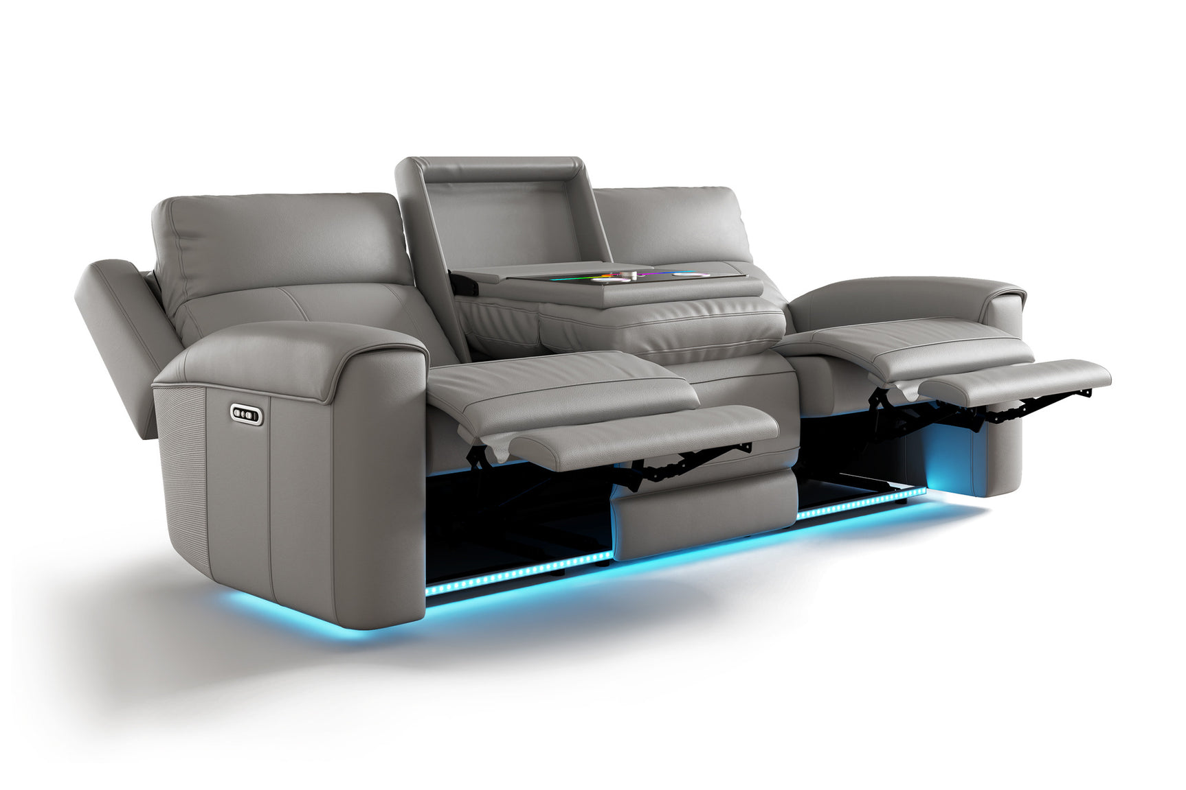 Harbour Immersive Audio Leather Dual Recliner Sofa with Heat & Massage & Ventilation