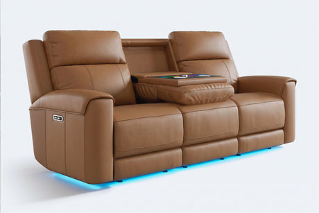 Harbour Immersive Audio Leather Dual Recliner Sofa with Heat & Massage & Ventilation