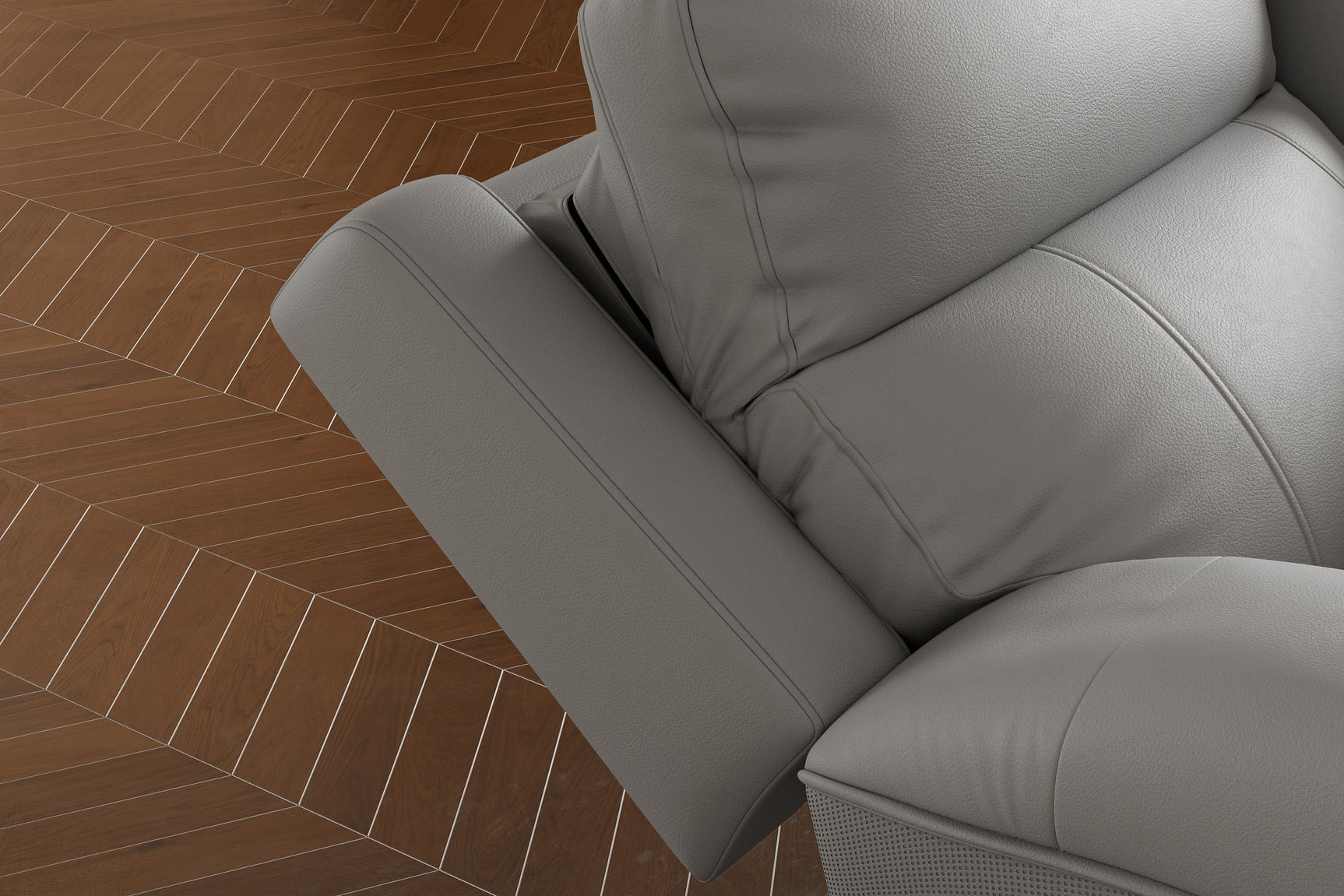 Harbour Immersive Audio Leather Dual Recliner Loveseat Sofa with Heat & Massage & Ventilation