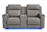 Harbour Immersive Audio Leather Dual Recliner Loveseat Sofa with Heat & Massage & Ventilation