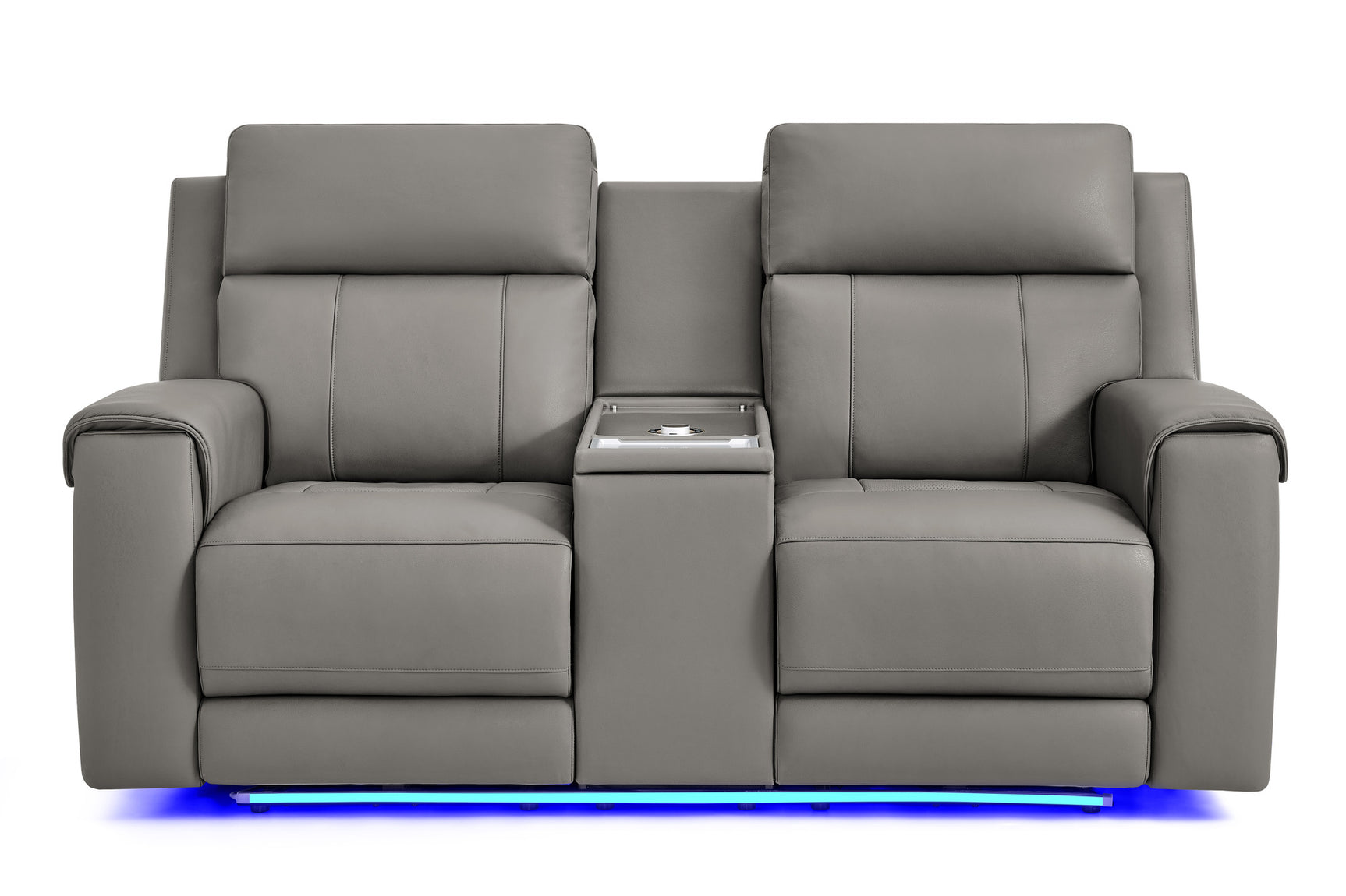 Harbour Immersive Audio Leather Dual Recliner Loveseat Sofa with Heat & Massage & Ventilation