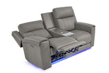 Harbour Immersive Audio Leather Dual Recliner Loveseat Sofa with Heat & Massage & Ventilation