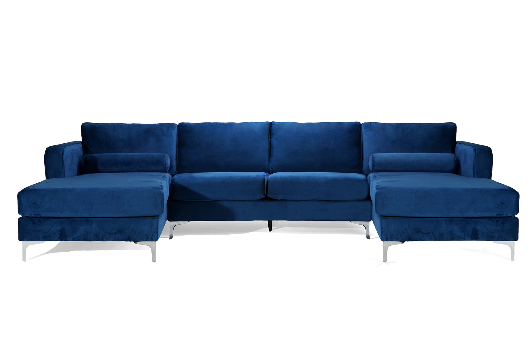 Helio Velour Fabric Sectional Sofa