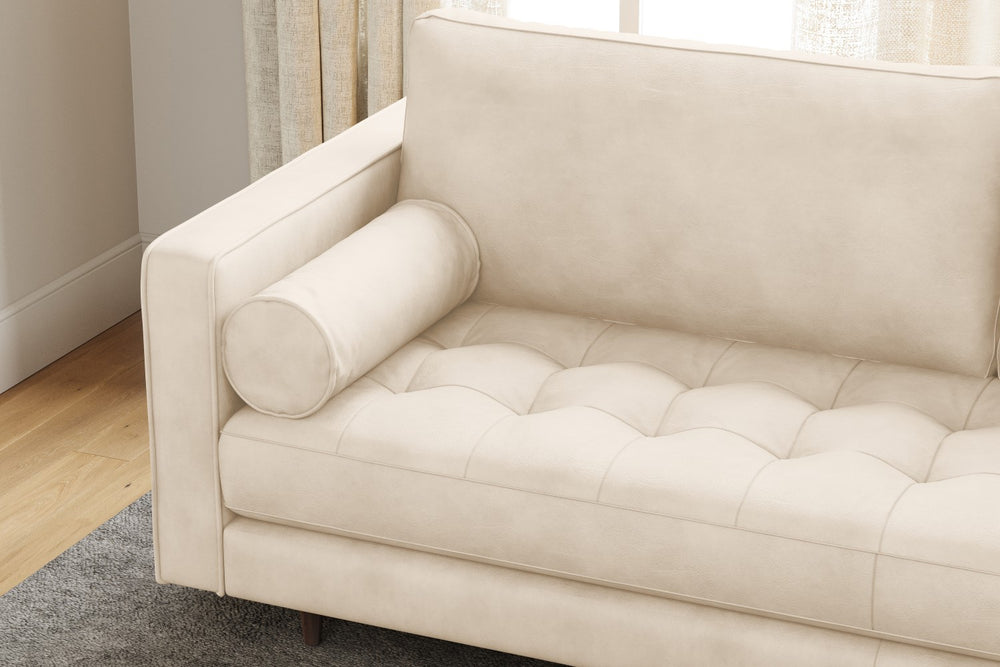 Valencia Isabella Leather Grande Sofa, Charme Beige