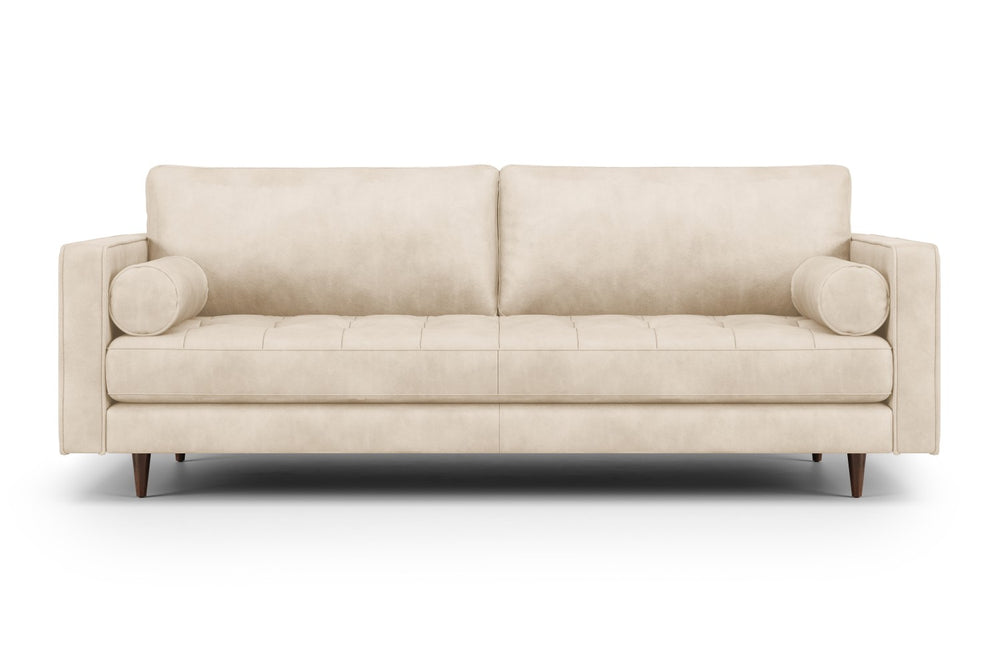 Valencia Isabella Leather Grande Sofa, Charme Beige