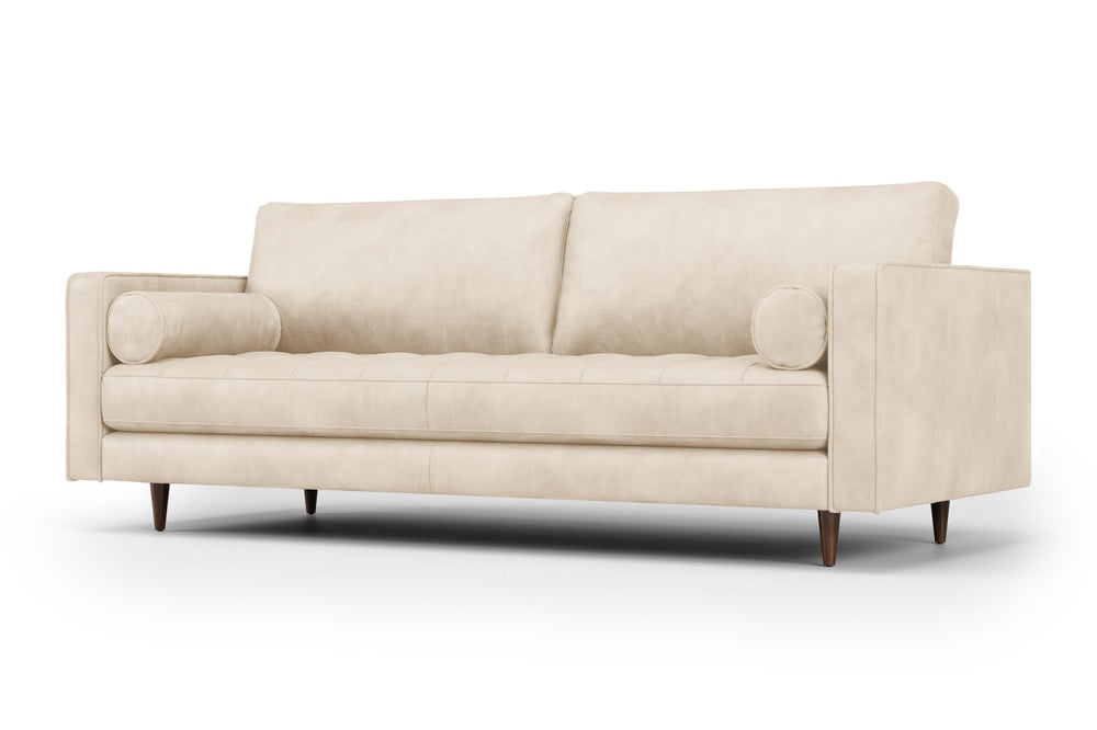 Valencia Isabella Leather Grande Sofa, Charme Beige