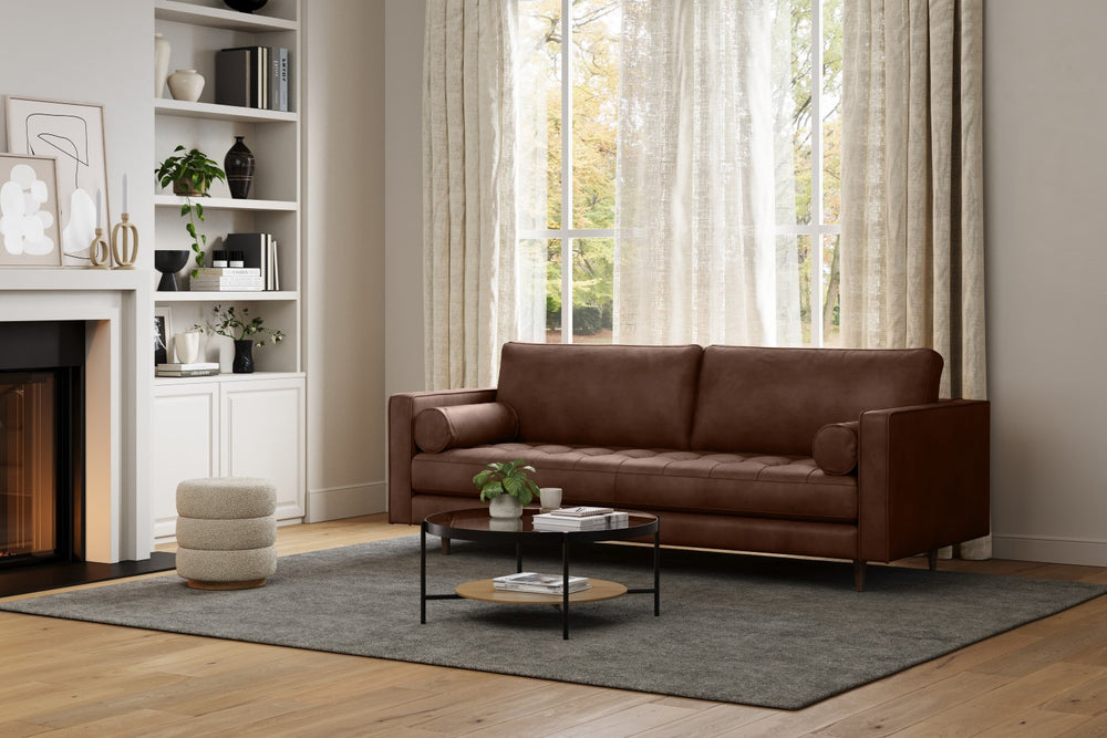 Valencia Isabella Leather Grande Sofa, Charme Chocolate