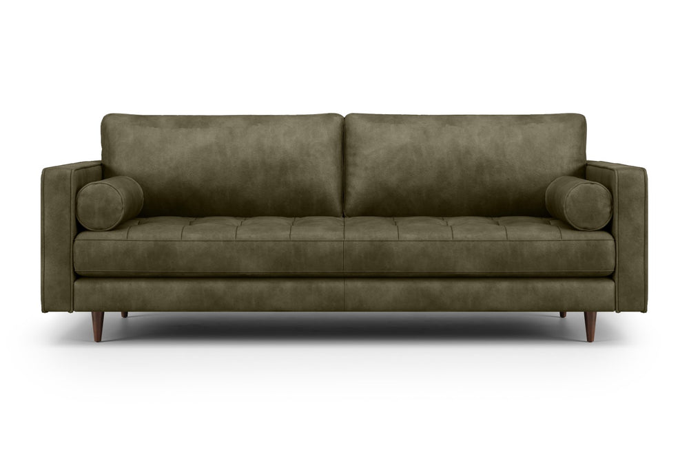 Valencia Isabella Leather Grande Sofa, Charme Dark Green