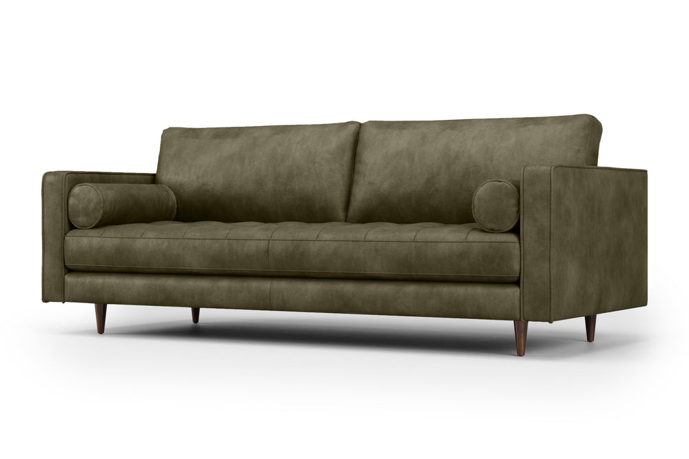 Valencia Isabella Leather Grande Sofa, Charme Dark Green