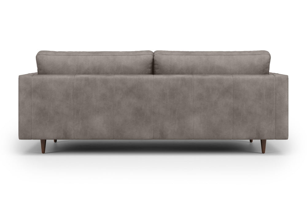 Valencia Isabella Leather Grande Sofa, Charme Light Grey