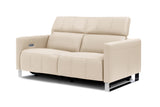 Valencia Isla Modern Top Grain Leather Reclining Sofa,  Loveseat, Beige