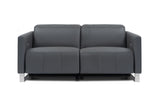 Valencia Isla Modern Top Grain Leather Reclining Sofa, Loveseat, Grey