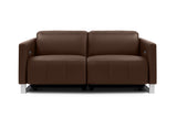Valencia Isla Modern Top Grain Leather Reclining Sofa, Loveseat, Chocolate