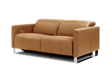Valencia Isla Modern Top Grain Leather Reclining Sofa, Loveseat, Tan