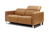 Valencia Isla Modern Top Grain Leather Reclining Sofa, Loveseat, Tan