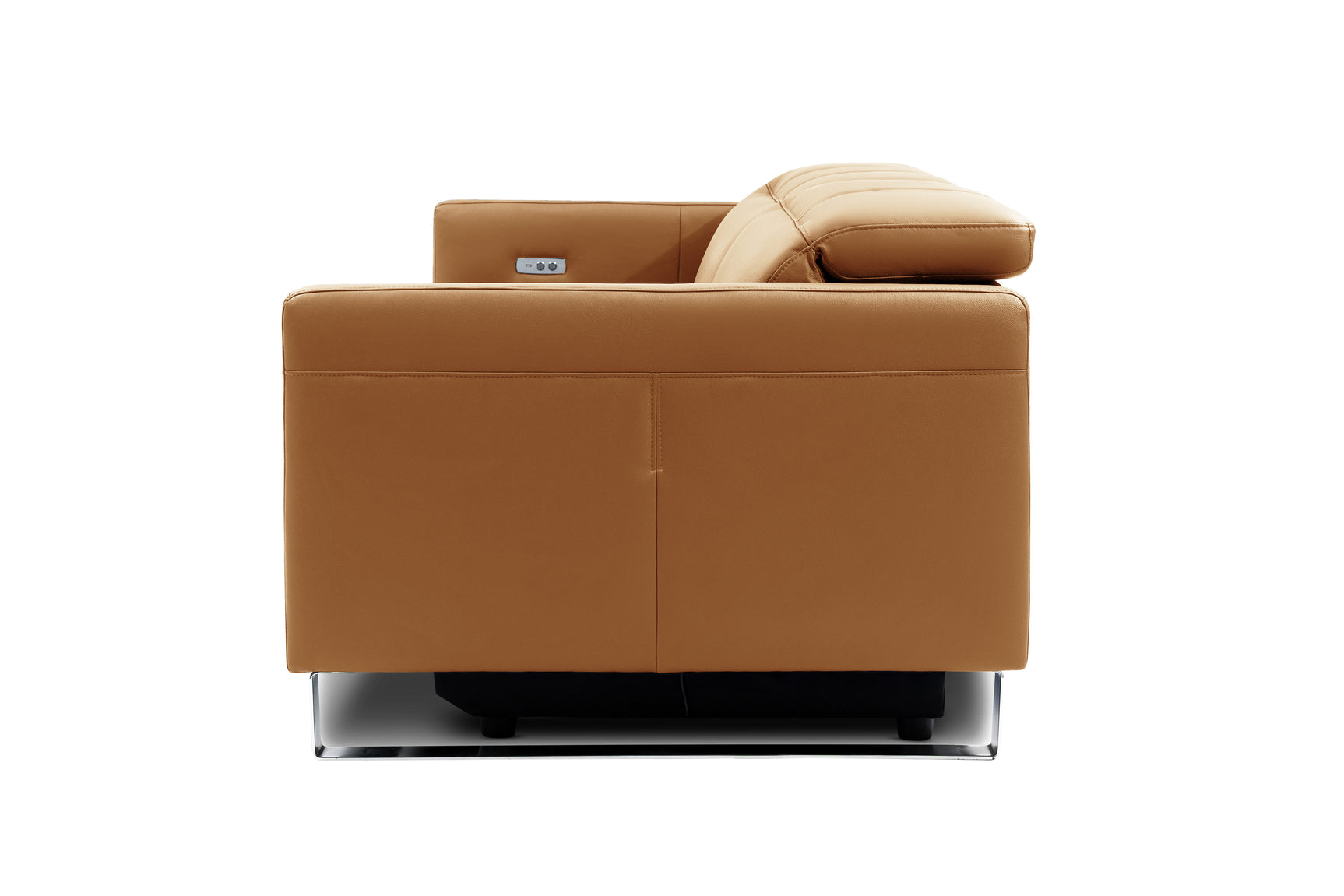 Valencia Isla Modern Top Grain Leather Reclining Sofa, Loveseat, Tan