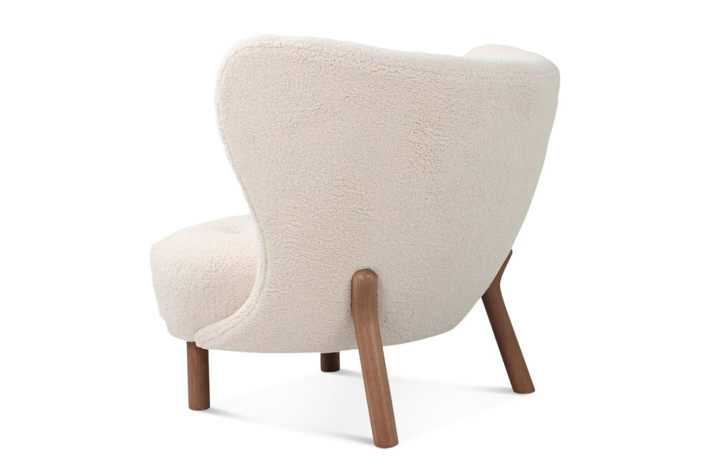 Valencia Opal Faux Sheepskin Accent Chair, Beige Color