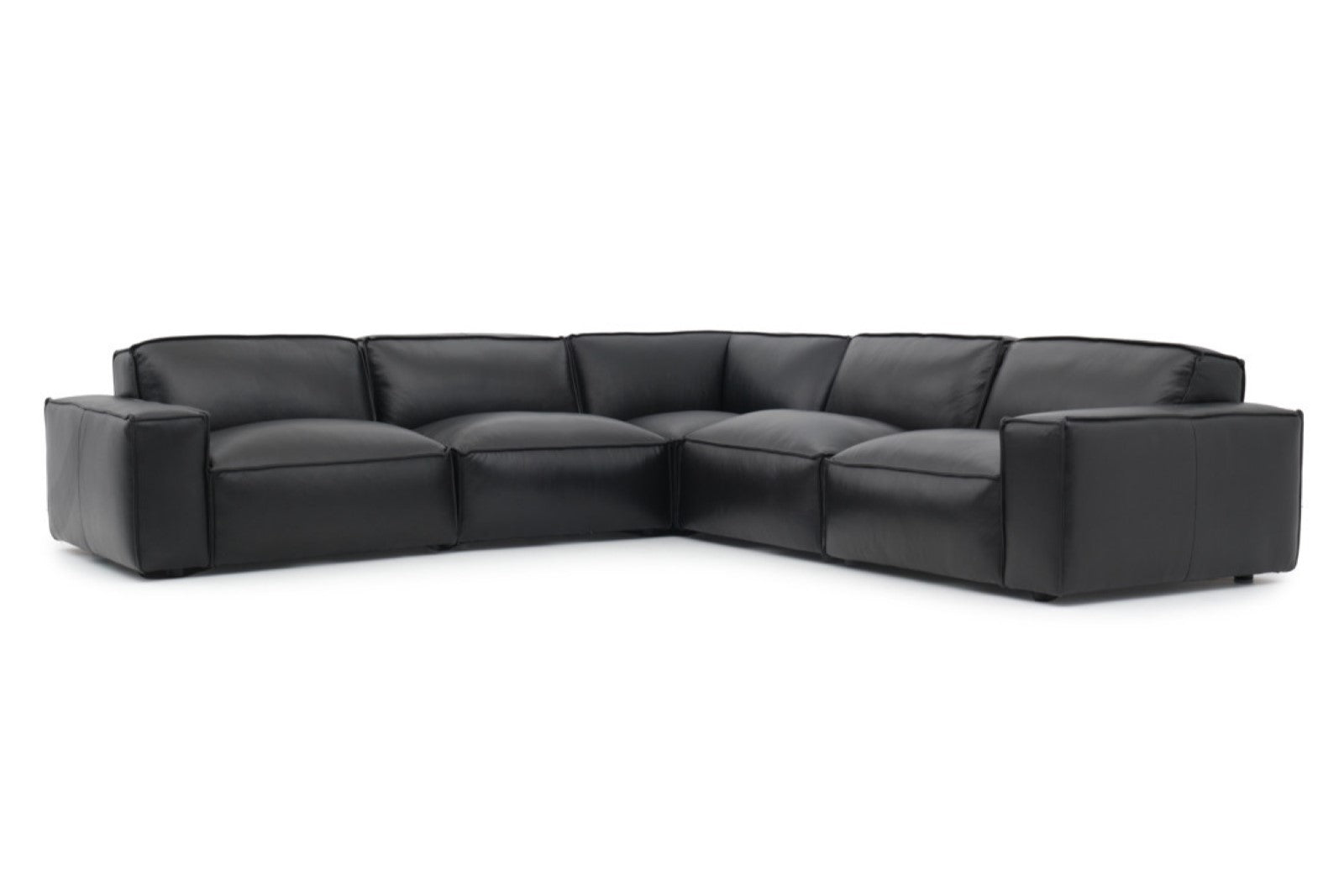 Leather l on sale shape lounge