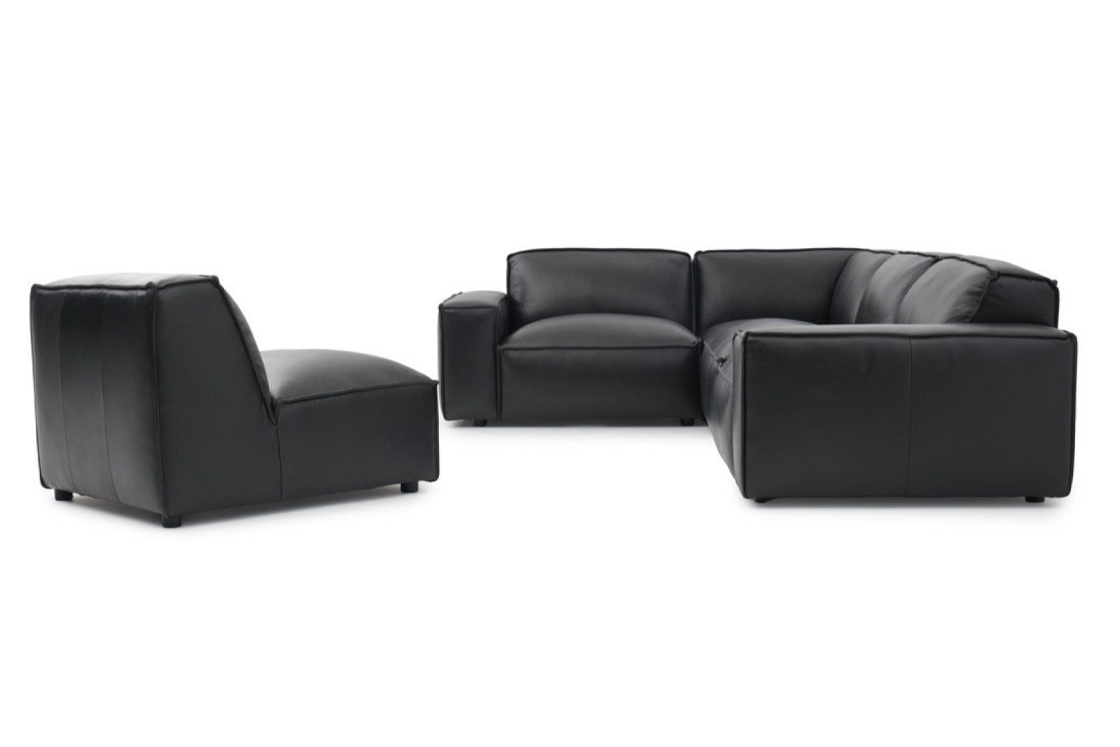 L shape leather deals sectionals