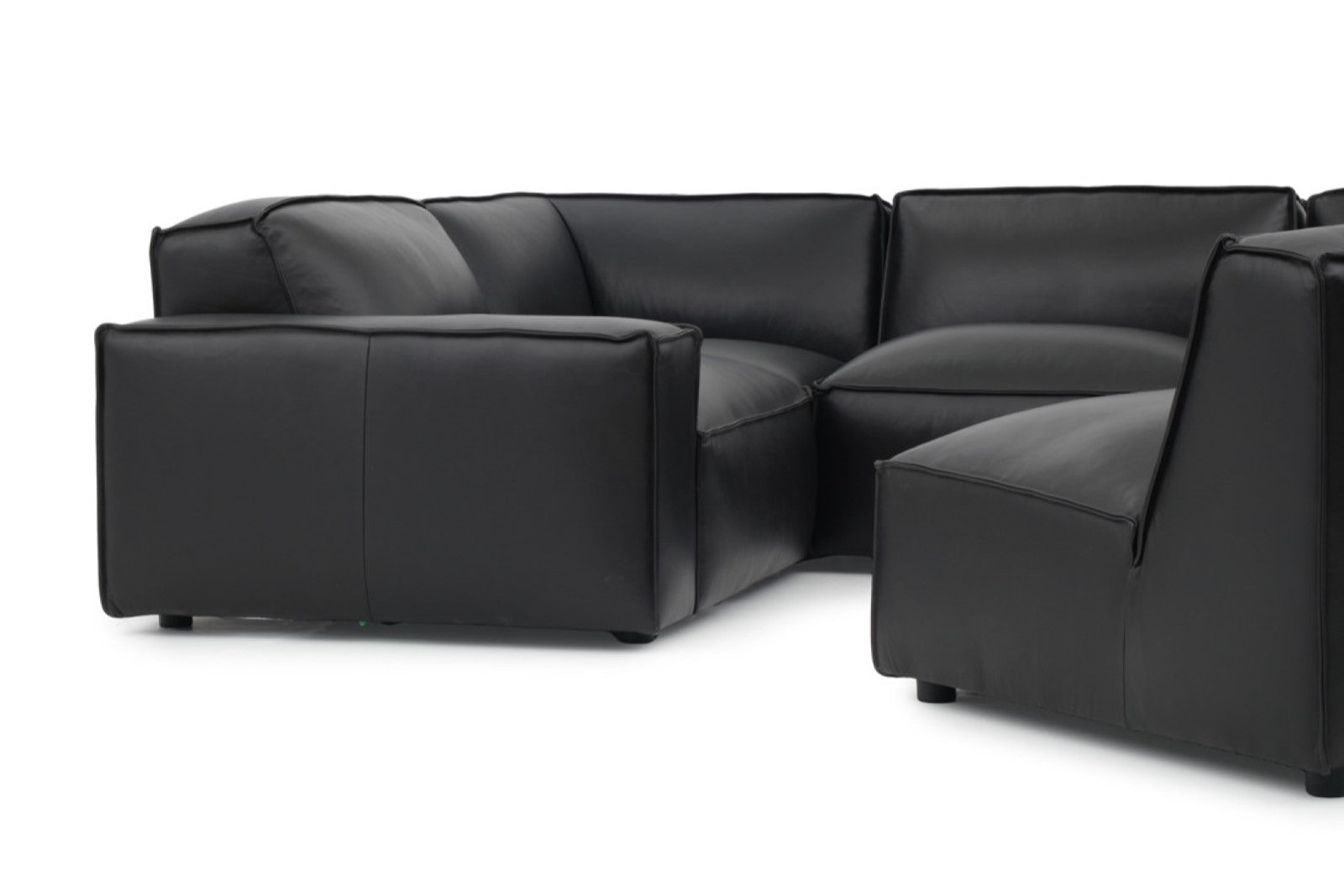 Leather sofa store set l shape