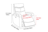 Valencia Laisha Top Grain Leather Power Swivel Glider Recliner Chair, Light Grey