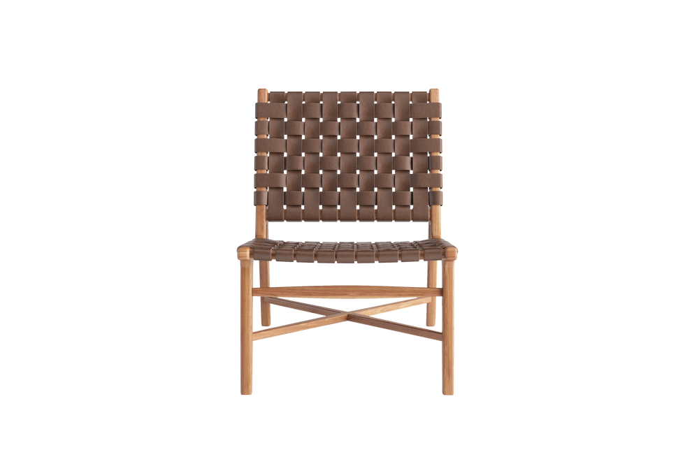 Valencia Lauren Top Grain Leather Accent Chair, Chocolate