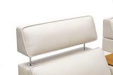 Lesley Leather Dual Recliner Sofa with Console