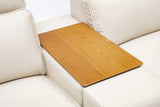 Lesley Leather Dual Recliner Sofa with Console
