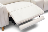 Lesley Leather Dual Recliner Sofa with Console