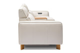 Lesley Leather Dual Recliner Sofa with Console