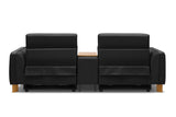 Lesley Leather Dual Recliner Sofa with Console