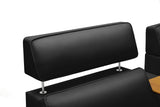 Lesley Leather Dual Recliner Sofa with Console
