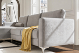 Luna Velour Sectional Sofa