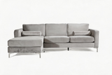 Luna Velour Sectional Sofa