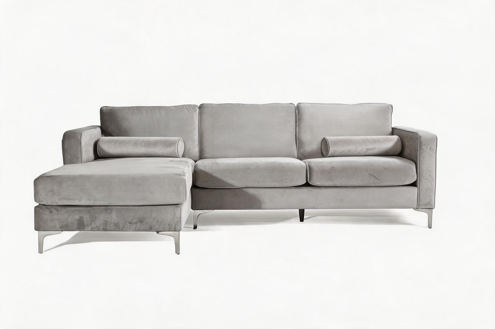Luna Velour Sectional Sofa