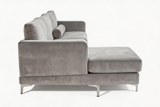 Luna Velour Sectional Sofa